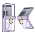 thumbnail image 1 of Allytechgroup Rugged Case for Samsung Galaxy Z Flip 6 with Metal Ring Kickstand Shockproof Soft TPU Bumper Cover Hard PC Shell Slim Lightweight Stand Anti-slip Phone Case for Galaxy Z Flip 6, Purple, 1 of 8
