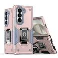 thumbnail image 1 of Allytechgroup Rugged Case for Samsung Galaxy Z Fold 6 with 1X Screen Protector, Military Grade Drop Protection Non-Slip Cover Case with Ring Stand Shockproof Back Cover for Women Men, Rosegold, 1 of 6