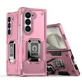 thumbnail image 1 of Allytechgroup Rugged Case for Samsung Galaxy Z Fold 6 with 1X Screen Protector, Military Grade Drop Protection Non-Slip Cover Case with Ring Stand Shockproof Back Cover for Women Men, Pink, 1 of 6
