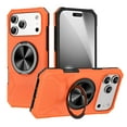 thumbnail image 1 of Allytechgroup Rugged Case for iPhone 17 Pro, [Compatible with Magsafe] Ring Grip Stand Magnetic Cover Compatible with Car Mount Shock-Resistant Bumper Phone Case for Women Men, Orange, 1 of 7