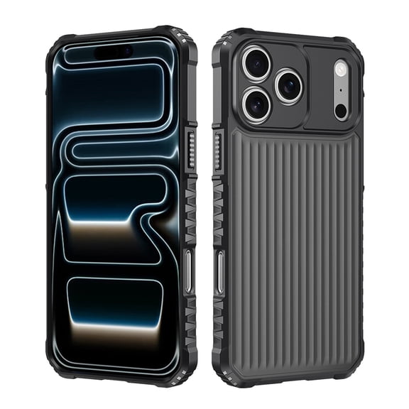 Allytechgroup Rugged Case for iPhone 17 Pro Max, Slim Lightweight Hard PC Shell Dirt Proof Anti-Fingerprint Non-Slip Shockproof Protective Back Cover Bumper for iPhone 17 Pro Max, Black