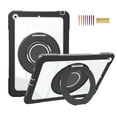 thumbnail image 1 of Allytechgroup Rugged Clear Case for Apple iPad 10.2" 9th/8th/7th Generation, Rotating Stand Bumper Anti-Scratch Handle Kids Friendly Lightweight Case for iPad 10.2" 2021/2020/2019, Black, 1 of 6