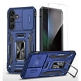 thumbnail image 1 of Allytechgroup Rugged Galaxy A16 5G Case with Screen Protector & Camera Lens Cover, Magnetic Phone Case for Samsung Galaxy A16 5G with Ring Holder Kickstand & Military Grade Protection, Navyblue, 1 of 7