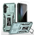 thumbnail image 1 of Allytechgroup Rugged Galaxy A16 5G Case with Screen Protector & Camera Lens Cover, Magnetic Phone Case for Samsung Galaxy A16 5G with Ring Holder Kickstand & Military Grade Protection, Darkgreen, 1 of 6