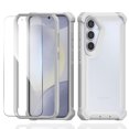 thumbnail image 1 of Allytechgroup Rugged Galaxy A16 5G Case with Screen Protector, Lightweight Shockproof Phone Case for Samsung Galaxy A16 5G, Clear TPU+PC Cover & Corner Protection Hard Shell, Gray, 1 of 3