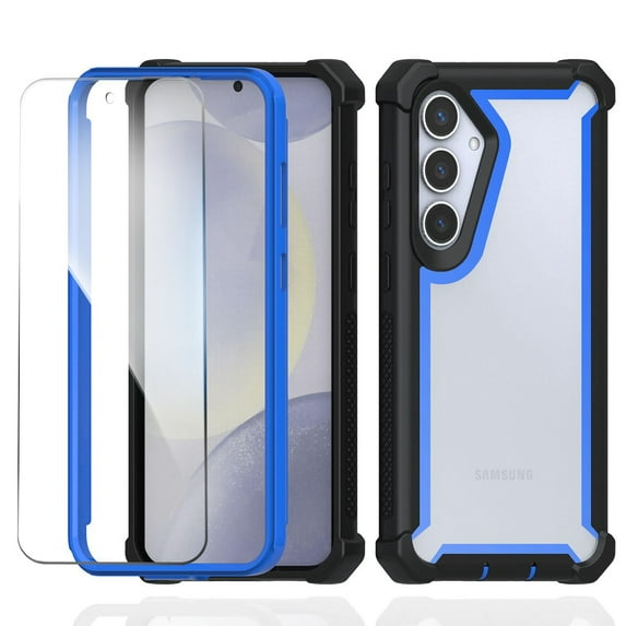 Allytechgroup Rugged Galaxy A16 5G Case with Screen Protector, Lightweight Shockproof Phone Case for Samsung Galaxy A16 5G, Clear TPU+PC Cover & Corner Protection Hard Shell, Blue