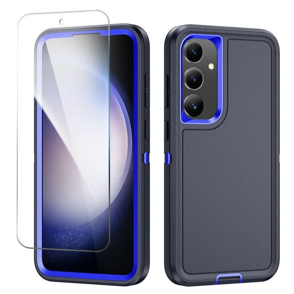 Allytechgroup Rugged Galaxy A16 5G Case with Screen Protector, Military Grade Phone Case for Samsung Galaxy A16 5G, Anti-Scratch TPU + PC Cover, Shockproof Bumper Protection Cover Shell, Darkblue