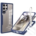 thumbnail image 1 of Allytechgroup Rugged Galaxy S25 Ultra Case with Built-in Screen Protector & Hand Strap, Full Body Shockproof Clear Cover for Samsung Galaxy S25 Ultra, Anti-Scratch Galaxy S25 Ultra Case,Blue, 1 of 9