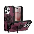 thumbnail image 1 of Allytechgroup Rugged Magnetic Case for Apple iPhone 14 Pro Max, Military-Grade Shockproof Phone Cover with Kickstand,Spinner Fidget Ring,Wireless Charging Support, Dual Layer PC+TPU Protection,Purple, 1 of 7