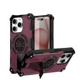 thumbnail image 1 of Allytechgroup Rugged Magnetic Case for Apple iPhone 15 Pro Max, Military-Grade Shockproof Phone Cover with Kickstand,Spinner Fidget Ring,Wireless Charging Support, Dual Layer PC+TPU Protection,Purple, 1 of 7