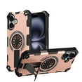 thumbnail image 1 of Allytechgroup Rugged Magnetic Case for Apple iPhone 16, Military-Grade Shockproof Phone Cover with Kickstand,Spinner Fidget Ring,Wireless Charging Support, Dual Layer PC+TPU Protection,Rosegold, 1 of 7