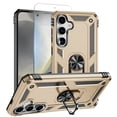 thumbnail image 1 of Allytechgroup Rugged Phone Case for Samsung Galaxy A16 5G, Military Grade Galaxy A16 5G Case with Ring Kickstand & 1PCS Screen Protector, TPU+PC Galaxy A16 5G Cover, Anti-Scratch Protection, Gold, 1 of 6