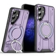 thumbnail image 1 of Allytechgroup Rugged Phone Case for Samsung Galaxy S24+ Plus, Compatible with Magsafe Military Grade Protection Ring Kickstand Hybrid TPU PC Bumper Magnetic Cover gor Women Men, Purple, 1 of 8