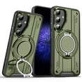 thumbnail image 1 of Allytechgroup Rugged Phone Case for Samsung Galaxy S25, Compatible with Magsafe Military Grade Protection Ring Kickstand Hybrid TPU PC Bumper Magnetic Cover gor Women Men, Armygreen, 1 of 8