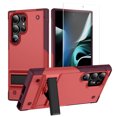 thumbnail image 1 of Allytechgroup Rugged Phone Case for Samsung Galaxy S25 Ultra, Full Body Protection with Screen Protector, Invisible Kickstand, Durable Galaxy S25 Ultra Case for Women Men, Red, 1 of 7
