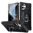 thumbnail image 1 of Allytechgroup Rugged Phone Case for Samsung Galaxy S25 Ultra with Screen Protector, Heavy Duty Galaxy S25 Ultra Case with Kickstand, Car Mount Compatible, TPU + PC Galaxy S25 Ultra Cover,Black, 1 of 9