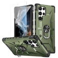 thumbnail image 1 of Allytechgroup Rugged Phone Case for Samsung Galaxy S25 Ultra with Screen Protector, Heavy Duty Galaxy S25 Ultra Case with Kickstand, Car Mount Compatible, TPU + PC Galaxy S25 Ultra Cover,Armygreen, 1 of 9