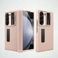 thumbnail image 1 of Allytechgroup Rugged Phone Case for Samsung Galaxy Z Fold 5, With Built-in Screen Protector, Invisible Kickstand, Shockproof, Bumper, Sliding Camera Lens Protector, Gold, 1 of 12