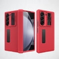 thumbnail image 1 of Allytechgroup Rugged Phone Case for Samsung Galaxy Z Fold 6, With Built-in Screen Protector, Invisible Kickstand, Shockproof, Bumper, Sliding Camera Lens Protector, Red, 1 of 12