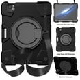 thumbnail image 1 of Allytechgroup Rugged Tablet Case for Apple iPad Air 11 Inch M3 2025/ iPad Air 11 Inch M2 2024, with Pencil Holder + Rotating Stand + Shoulder Strap Heavy Duty Protective Drop Proof Kids Friendly Cover, 1 of 9
