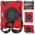 thumbnail image 1 of Allytechgroup Rugged Tablet Case for Apple iPad Air 11 Inch M3 2025/ iPad Air 11 Inch M2 2024, with Pencil Holder + Rotating Stand + Shoulder Strap Heavy Duty Protective Drop Proof Kids Friendly Cover, 1 of 9