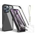 thumbnail image 1 of Allytechgroup Rugged iPhone 16 Pro Max Case with Built-in Screen Protector & Hand Strap, Full Body Shockproof Clear Cover for Apple iPhone 16 Pro Max, Anti-Scratch iPhone 16 Pro Max Case,Black, 1 of 10