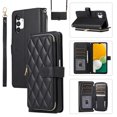 thumbnail image 1 of Allytechgroup for Samsung Galaxy A13 4G Wallet Case, Premium PU Leather Magnetic Buckle Zipper Pocket Card Slots Flip Stand Protective Cover with Hand Strap & Shoulder Strap - Black, 1 of 11