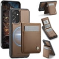 thumbnail image 1 of Allytechgroup for Samsung Galaxy A16 5G Case, Pu Leather Detachable Cards Holder 2 In 1 Wallet Case Comaptible with Magsafe Kickstand Magnetic Shockproof Back Cover for Samsung Galaxy A16 5G, Brown, 1 of 7