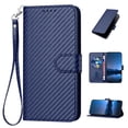 thumbnail image 1 of Allytechgroup for Samsung Galaxy A16 5G Case Wallet, Samsung A16 5G Case, Carbon Fiber Flip Stand Cards Slots Mangetic Closure Hand Wrist Phone Case Cover for Samsung Galaxy A16 5G, Darkblue, 1 of 8