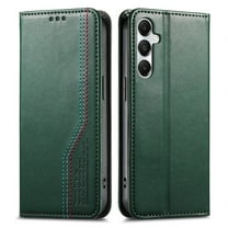 Allytechgroup for Samsung Galaxy A16 5G Wallet Case for Women Men, PU Leather Retro Cards Slots Magnetic Closure Flip Cover Stand Shockproof Phone Case Cover for Samsung Galaxy A16 5G, Green