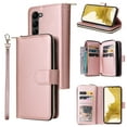 thumbnail image 1 of Allytechgroup for Samsung Galaxy A26 5G Wallet Case with 9 Card Slots & Zipper Pouch for Women Men, Magnetic Closure Kickstand Durable PU Leather Wristlet Strap Folio Flip Luxury Cover, Rosegold, 1 of 8