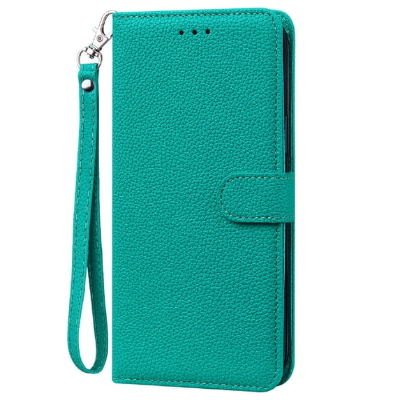 Allytechgroup for Samsung Galaxy A26 5G Wallet Case, Premium PU Leather Magnetic Flip Phone Cover with Wrist Strap Kickstand Card Slots Shockproof Bumper for Samsung Galaxy A26 5G, Green