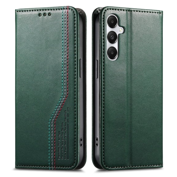Allytechgroup for Samsung Galaxy A26 5G Wallet Case for Women Men, PU Leather Retro Cards Slots Magnetic Closure Flip Cover Stand Shockproof Phone Case Cover for Samsung Galaxy A26 5G, Green