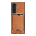 thumbnail image 1 of Allytechgroup for Samsung Galaxy A35 Phone Case with Card Holder [Compatible with Magsafe Wireless Charging] Slim PU Leather Magnetic Wallet Back Flip Case Soft TPU Bumper Shockproof Cover, Brown, 1 of 15