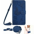 thumbnail image 1 of Allytechgroup for Samsung Galaxy A36 5G Case with Lanyard, Crossbody Shoulder Strap Hand Wrist Cards Holder Stand Flip Cover with Mangetic Closure Shockproof Back Cover for Women Girls, Blue, 1 of 11