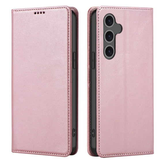 Allytechgroup Samsung Galaxy A36 5G Case, Shockproof Wallet Phone Case for Samsung Galaxy A36 5G, RFID Blocking PU Leather Flip Folio Cover with Card Slots & Magnetic Closure for Women Men,Rosegold
