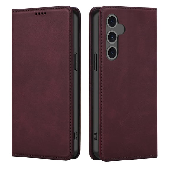 Allytechgroup Samsung Galaxy A36 5G Case, Shockproof Wallet Phone Case for Samsung Galaxy A36 5G, RFID Blocking PU Leather Flip Folio Cover with Card Slots & Magnetic Closure for Women Men,Winered
