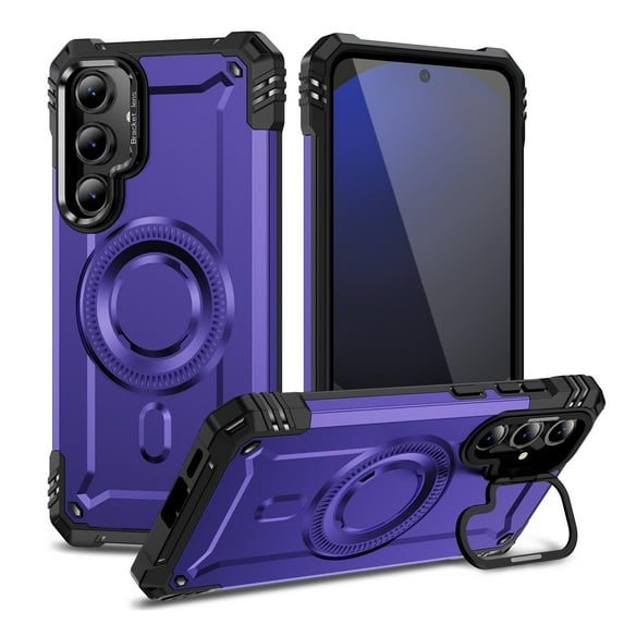 Allytechgroup for Samsung Galaxy A54 5G Case with Camera Kickstand, Support Wireless Charging Magnetic Phone Case for Women Men Military Grade Drop Protection for Samsung Galaxy A54 5G, Purple