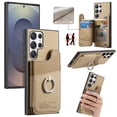 thumbnail image 1 of Allytechgroup for Samsung Galaxy A56 5G Protective Case, Back Cover With Card Pocket &Credit Card Slot Built-in Grip Ring Anti-Scratch, Shock-Absorbent Anti-Fingerprint Shockproof Bumper, Khaki, 1 of 10