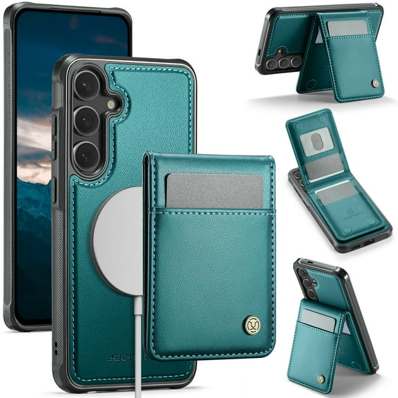 Allytechgroup for Samsung Galaxy Note 20 Case, PU Leather Detachable Cards Holder 2 In 1 Wallet Case Comaptible with MagSafe Kickstand Magnetic Shockproof Back Cover for Samsung Galaxy Note 20, Blue