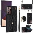 thumbnail image 1 of Allytechgroup for Samsung Galaxy Note 20 Ultra Wallet Case with 5 Cards Holders, Detachable Hand Strap & Shoulder Lanyard RFID Blocking Shockproof Protective Phone Case for Girls Women, Black, 1 of 7