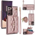 thumbnail image 1 of Allytechgroup for Samsung Galaxy Note 20 Ultra Wallet Case with 5 Cards Holders, Detachable Hand Strap & Shoulder Lanyard RFID Blocking Shockproof Protective Phone Case for Girls Women, Rosegold, 1 of 8