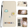 thumbnail image 1 of Allytechgroup for Samsung Galaxy Note 20 Ultra Wallet Cover with Strap, PU Leather Shock Absorption Folio Flip Stand Card Slots Wallet Magnet Cover Case - Beige, 1 of 8