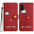 thumbnail image 1 of Allytechgroup for Samsung Galaxy S20 Wallet Cover, Samsung Galaxy S20 Wallet Case with Strap, PU Leather Shock Absorption Folio Flip Stand Card Slots Wallet Magnet Cover Case - Red, 1 of 8