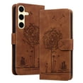 thumbnail image 1 of Allytechgroup for Samsung Galaxy S22 Case with Credit Card Slot, RFID Blocking PU Leather Flip Wallet Case for Women Girls Shockproof Protective Case Cover for Samsung Galaxy S22, Brown, 1 of 6