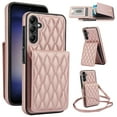 thumbnail image 1 of Allytechgroup for Samsung Galaxy S22 Case, Wallet Phone Case with Card Holder, Crossbody Strap, Stand Feature, RFID Blocking, PU Leather & TPU Shockproof Samsung Galaxy S22 Cover, Rosegold, 1 of 8