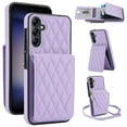 thumbnail image 1 of Allytechgroup for Samsung Galaxy S22 Case, Wallet Phone Case with Card Holder, Crossbody Strap, Stand Feature, RFID Blocking, PU Leather & TPU Shockproof Samsung Galaxy S22 Cover, Purple, 1 of 8