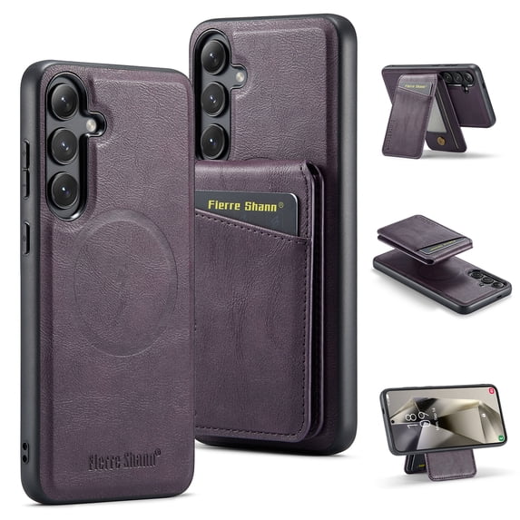Allytechgroup Samsung Galaxy S22 Plus Case – Detachable Wallet Case with Shockproof Bumper, Magnetic Back Cover MagSafe Compatibility Anti-Scratch 2 in 1 Phone Case for Galaxy S22 Plus,Purple
