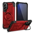 thumbnail image 1 of Allytechgroup for Samsung Galaxy S23 Case with Camera Kickstand, [Include 1x Screen Protector] Support Wireless Charging Magnetic Phone Case for Women Men Military Grade Drop Protection, Red, 1 of 7