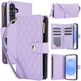 thumbnail image 1 of Allytechgroup for Samsung Galaxy S23 Case, Multifunctional Phone Case for Samsung Galaxy S23 with Wallet, Card Holder, RFID Blocking, Crossbody Strap & Stand Feature, Purple, 1 of 11